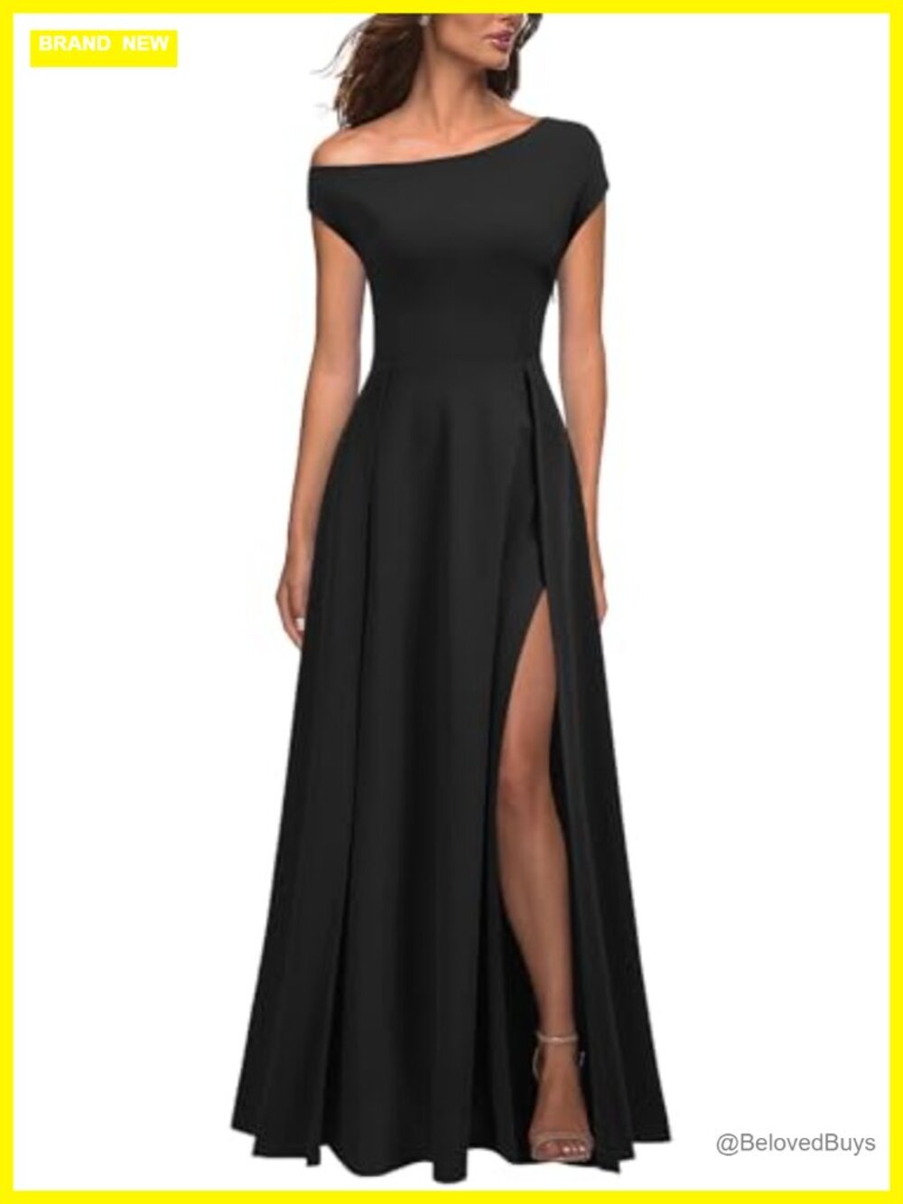 Women's One Shoulder Formal Dress with Split, Long Maxi Cocktail Party Prom